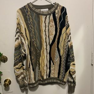 Funky 80s 90s Vintage Mens Sweater Coogi Imitation made by alfred dumas XXL